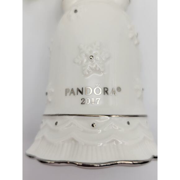 Pandora Limited Edition 2017 Porcelain Christmas Bell w/Box - Picture 4 of 9